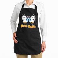 Wine Boo Bees Funny Ghost Full-Length Apron With Pockets