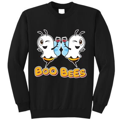 Wine Boo Bees Funny Ghost Sweatshirt