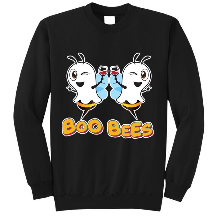 Wine Boo Bees Funny Ghost Sweatshirt