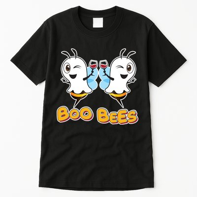 Wine Boo Bees Funny Ghost Tall T-Shirt