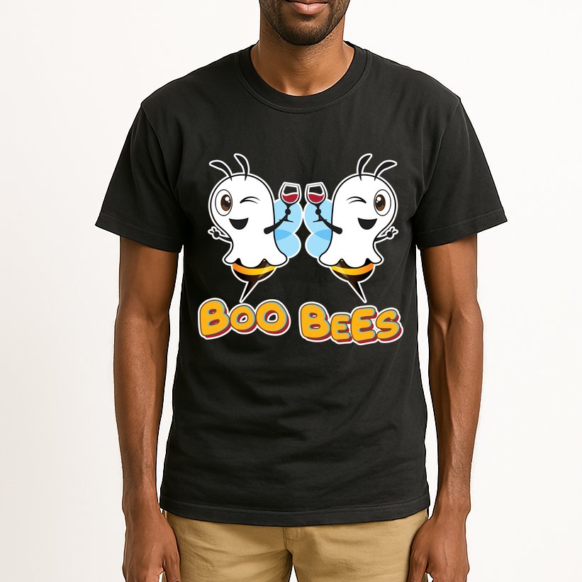 Wine Boo Bees Funny Ghost Tall T-Shirt