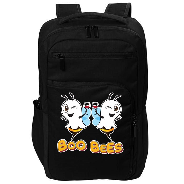 Wine Boo Bees Funny Ghost Impact Tech Backpack