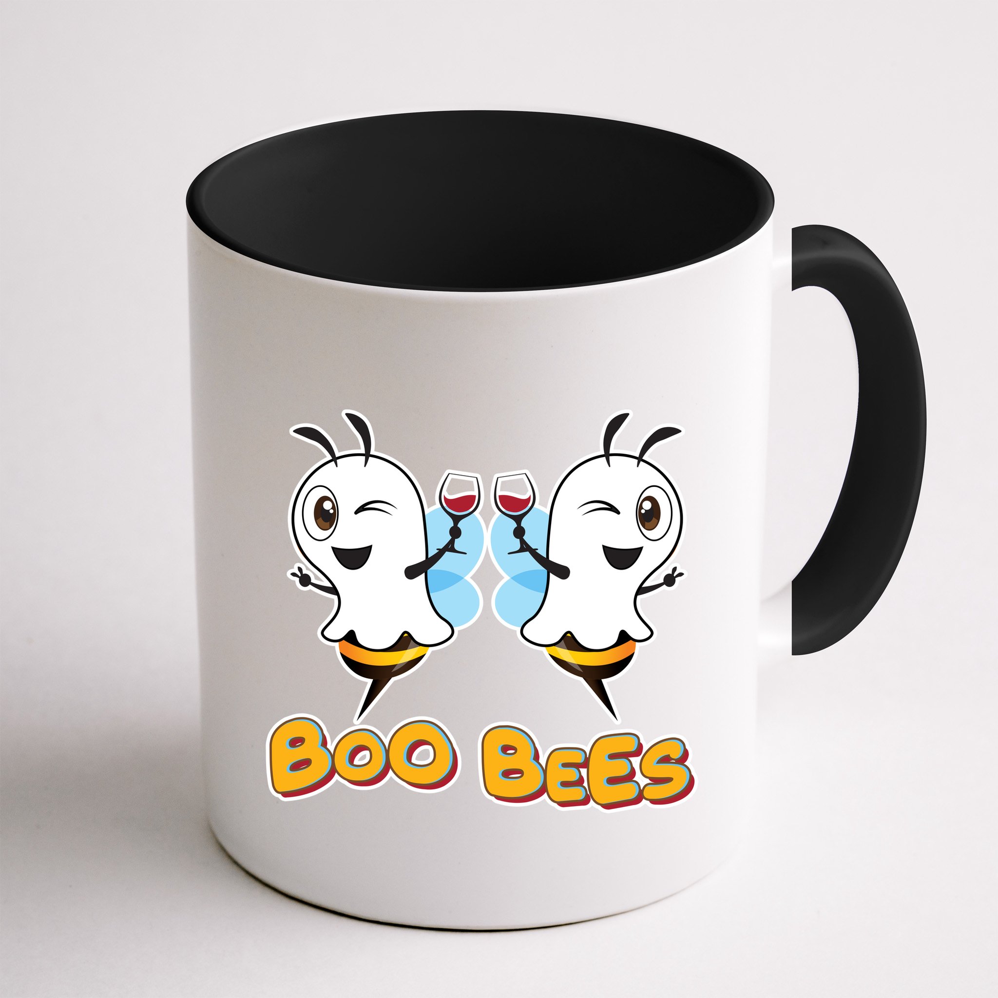 Wine Boo Bees Funny Ghost Mug