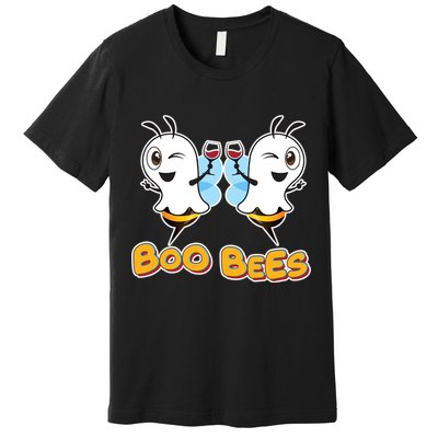 Wine Boo Bees Funny Ghost Premium T-Shirt