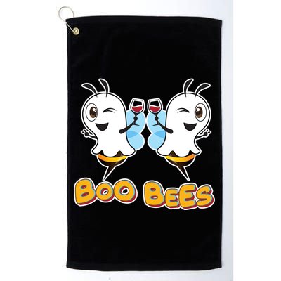 Wine Boo Bees Funny Ghost Golf Towel