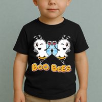 Wine Boo Bees Funny Ghost Toddler T-Shirt