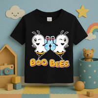 Wine Boo Bees Funny Ghost Toddler T-Shirt