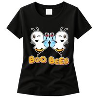 Wine Boo Bees Funny Ghost Womens T-Shirt