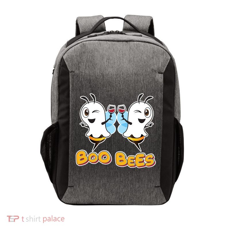 Wine Boo Bees Funny Ghost Vector Backpack