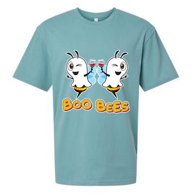 Wine Boo Bees Funny Ghost Sueded Cloud Jersey T-Shirt