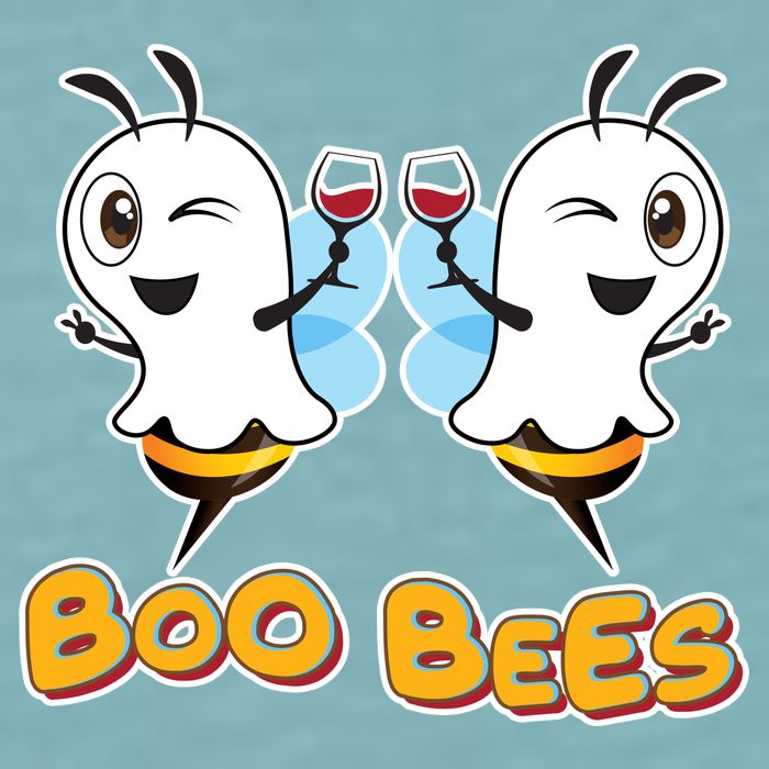 Wine Boo Bees Funny Ghost Sueded Cloud Jersey T-Shirt