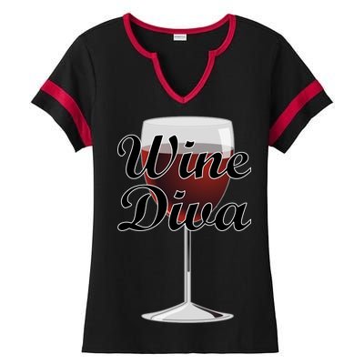 Wine Diva Ladies Halftime Notch Neck Tee