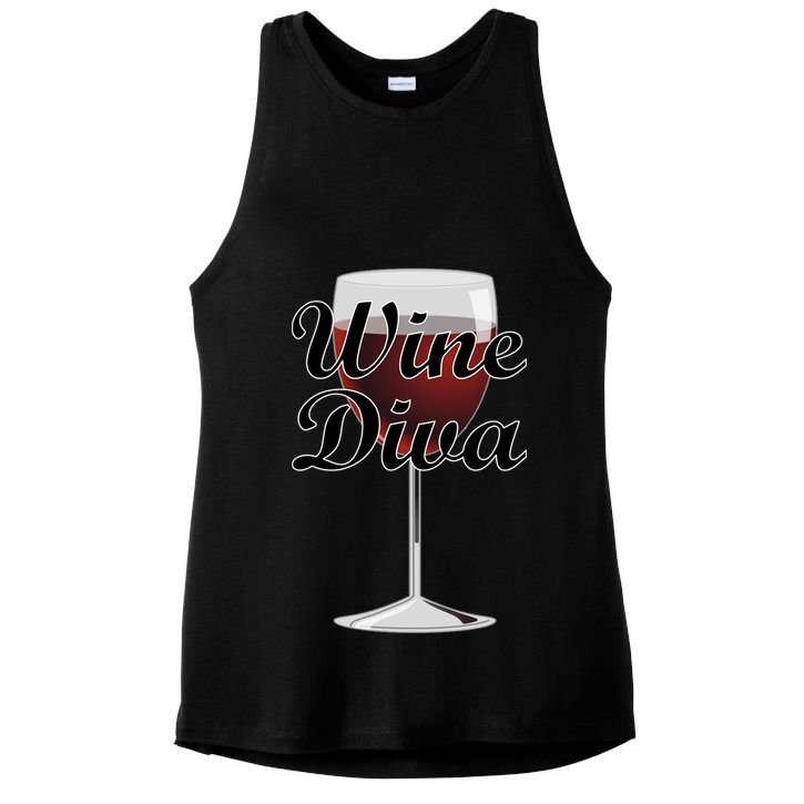 Wine Diva Ladies PosiCharge Tri-Blend Wicking Tank