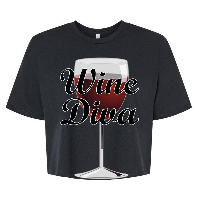 Wine Diva Bella+Canvas Jersey Crop Tee