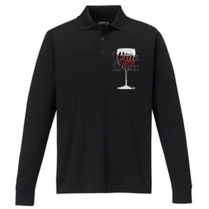 Wine Diva Performance Long Sleeve Polo