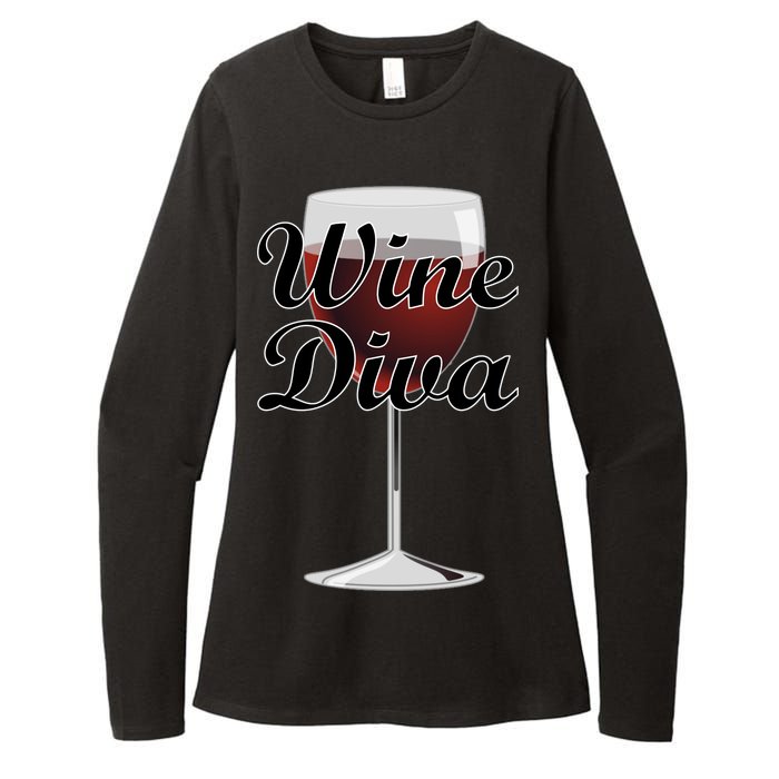 Wine Diva Womens CVC Long Sleeve Shirt