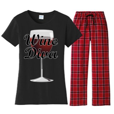 Wine Diva Women's Flannel Pajama Set