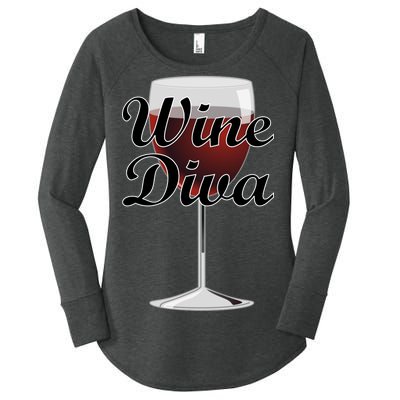 Wine Diva Women's Perfect Tri Tunic Long Sleeve Shirt