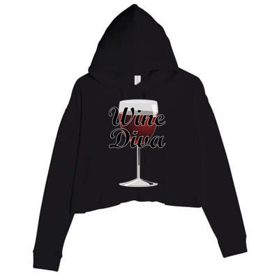 Wine Diva Crop Fleece Hoodie