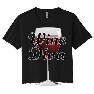 Wine Diva Women's Crop Top Tee