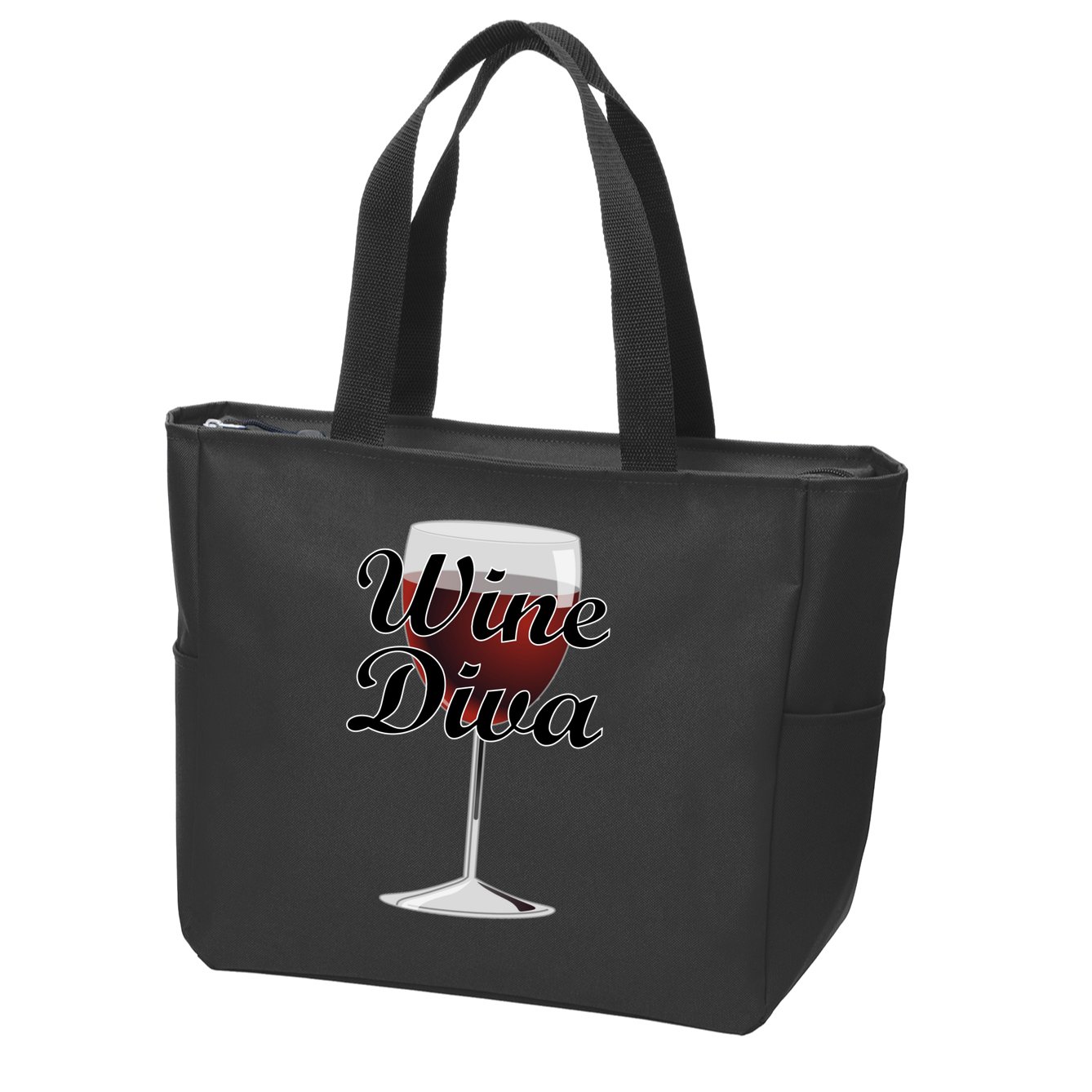 Wine Diva Zip Tote Bag
