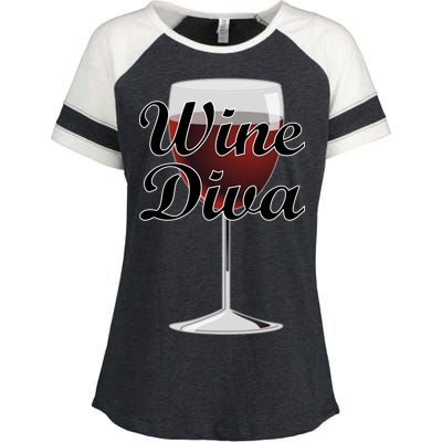 Wine Diva Enza Ladies Jersey Colorblock Tee