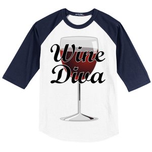 Wine Diva Baseball Sleeve Shirt