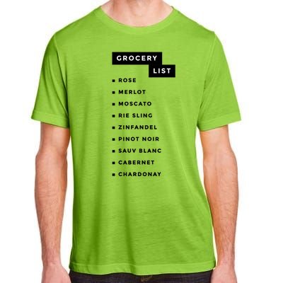 Wine Grocery List Adult ChromaSoft Performance T-Shirt