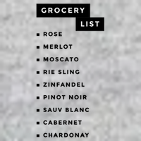 Wine Grocery List Long Sleeve Shirt