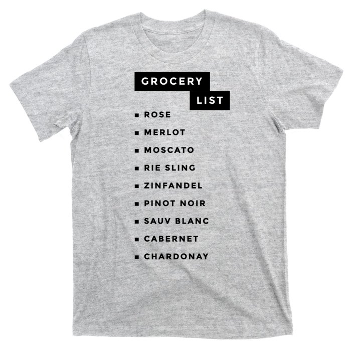 Wine Grocery List T-Shirt