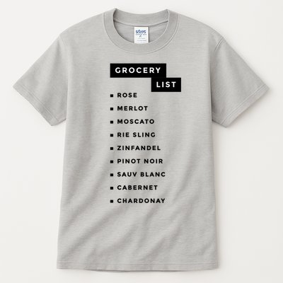 Wine Grocery List Tall T-Shirt