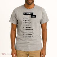 Wine Grocery List Tall T-Shirt