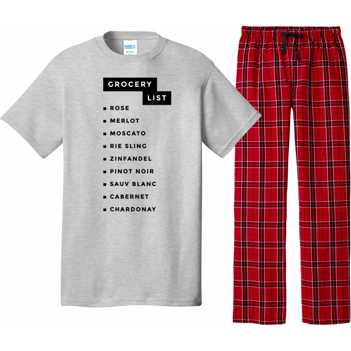 Wine Grocery List Pajama Set