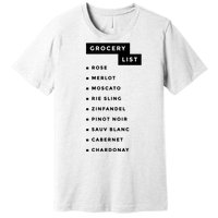 Wine Grocery List Premium T-Shirt