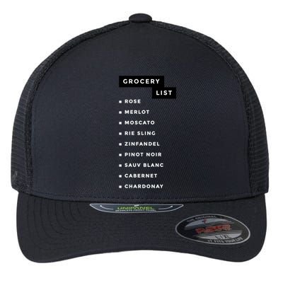 Wine Grocery List Flexfit Unipanel Trucker Cap