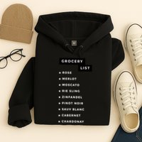 Wine Grocery List Hoodie