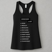 Wine Grocery List Womens Tank Top
