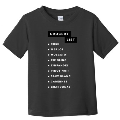 Wine Grocery List Toddler T-Shirt