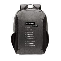 Wine Grocery List Vector Backpack