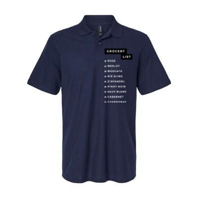 Wine Grocery List Softstyle Adult Sport Polo