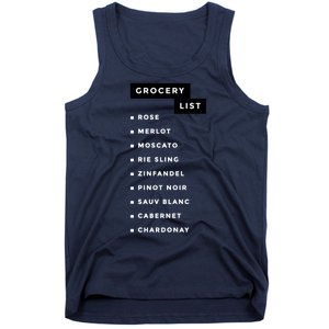 Wine Grocery List Tank Top