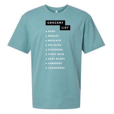 Wine Grocery List Sueded Cloud Jersey T-Shirt