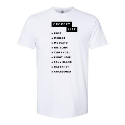 Wine Grocery List Softstyle® CVC T-Shirt