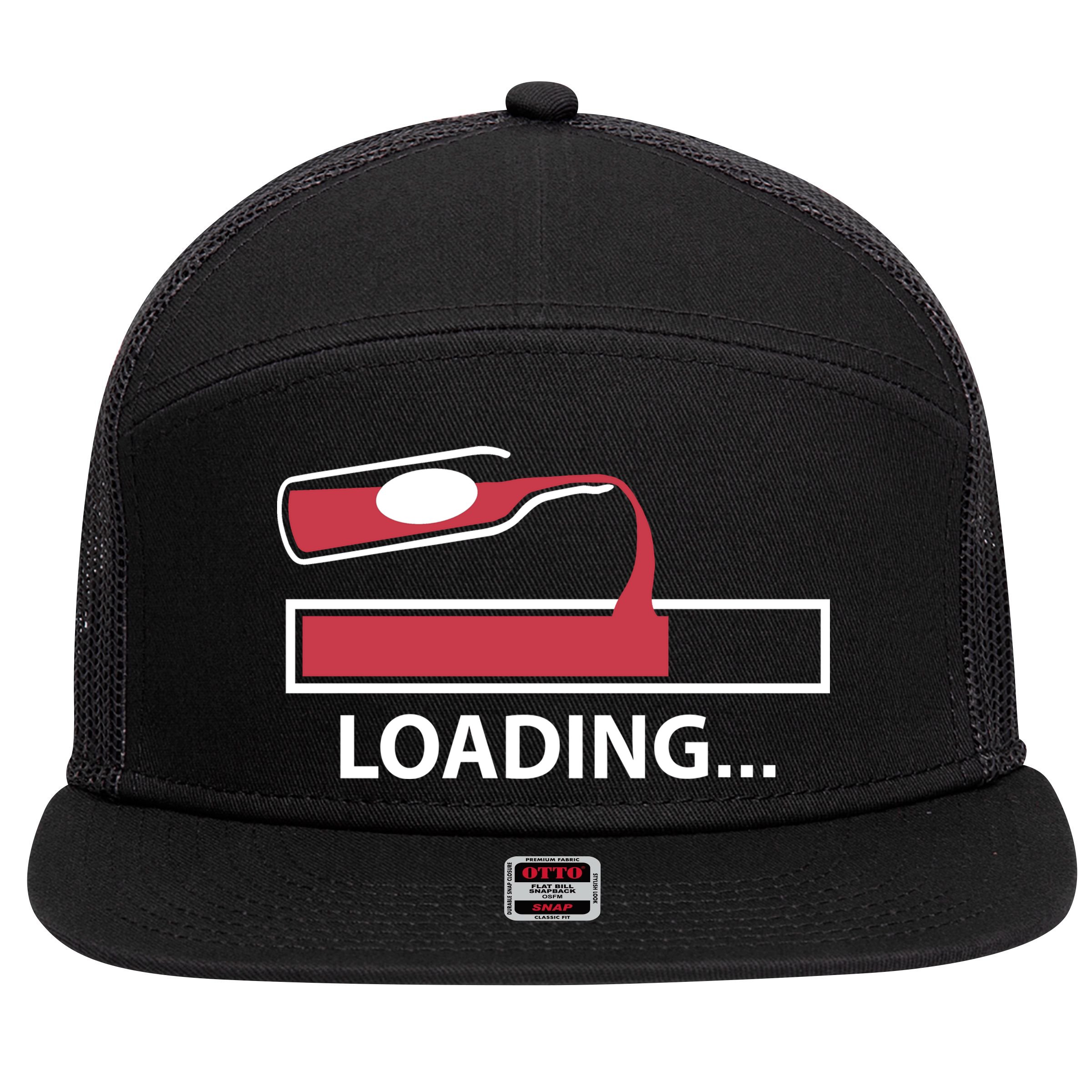 Wine Loading 7 Panel Mesh Trucker Snapback Hat