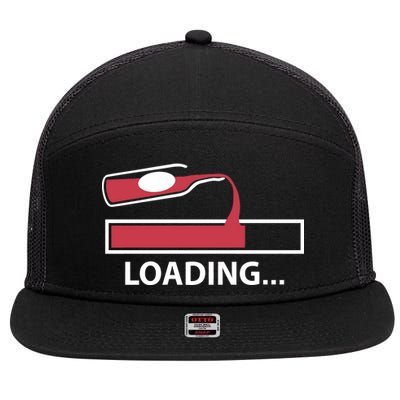 Wine Loading 7 Panel Mesh Trucker Snapback Hat