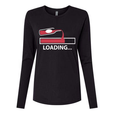 Wine Loading Womens Cotton Relaxed Long Sleeve T-Shirt