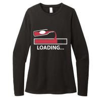 Wine Loading Womens CVC Long Sleeve Shirt