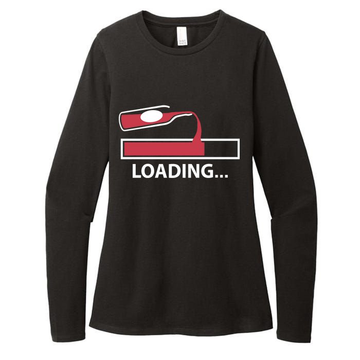 Wine Loading Womens CVC Long Sleeve Shirt