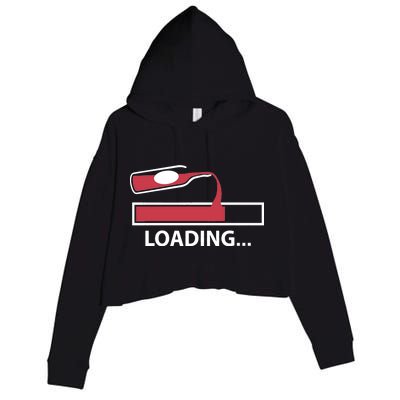 Wine Loading Crop Fleece Hoodie