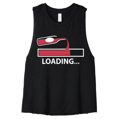 Wine Loading Women's Racerback Cropped Tank